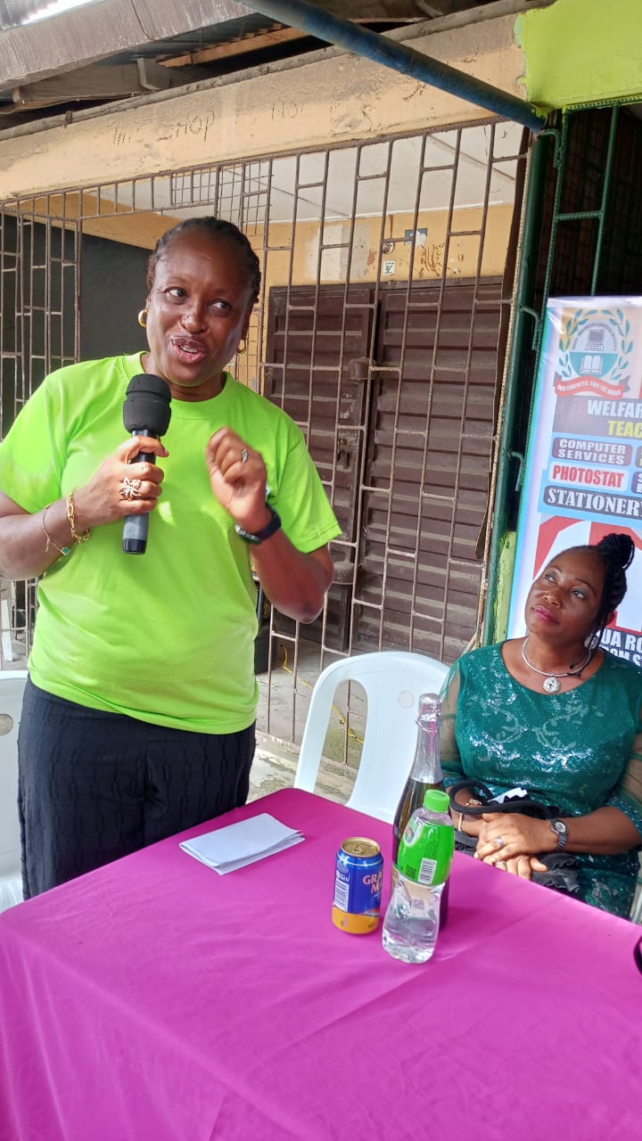 A guest delivering remarks at the Eket office opening celebration